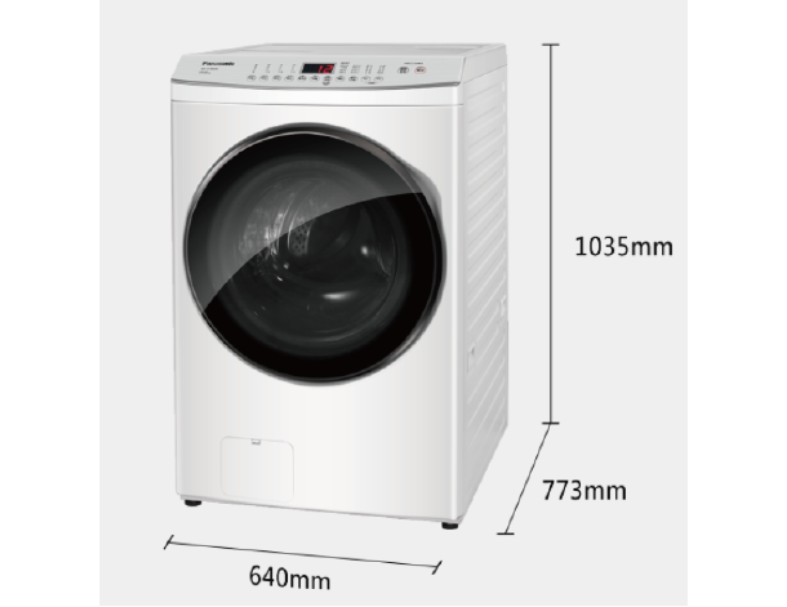 Panasonic國際 16kg 高效抑菌系列 溫水滾筒洗衣機 NA-V160MW冰晶白