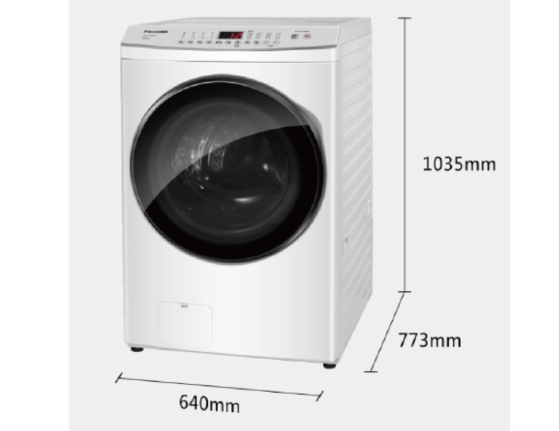 Panasonic國際 17kg 高效抑菌系列 溫水滾筒洗衣機 NA-V170MW 冰晶白