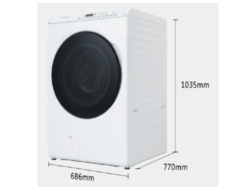 Panasonic國際 19kg 高效抑菌系列 溫水滾筒洗衣機 NA-V190RW 冰晶白