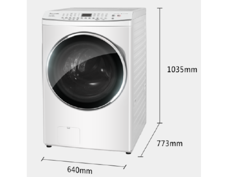 Panasonic國際 洗衣 17kg  乾衣 10kg智能聯網系列 溫水滾筒洗衣機 NA-V170MDH  炫亮銀/冰鑽白