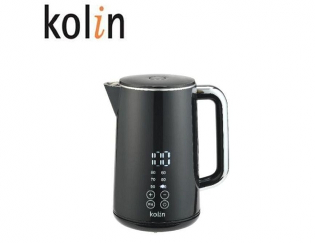 歌林 316不銹鋼智能快煮壺1.7L 黑 白