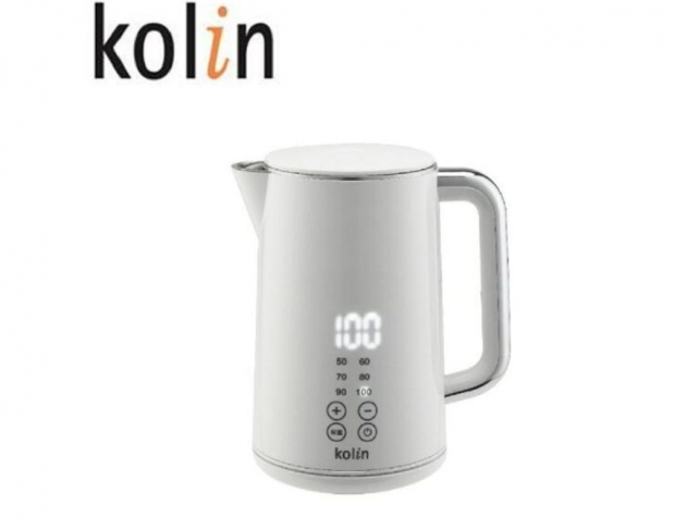 歌林 316不銹鋼智能快煮壺1.7L 黑 白