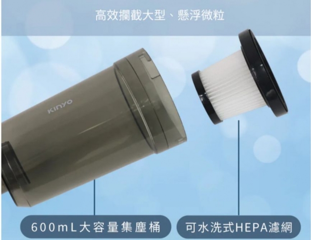 【KINYO】輕巧兩用直立吸塵器 綠色 (KVC-6225)