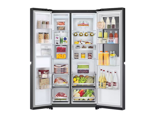 LG樂金-653公升 InstaView™ 敲敲看門中門對開冰箱 (GL-QL62MB)