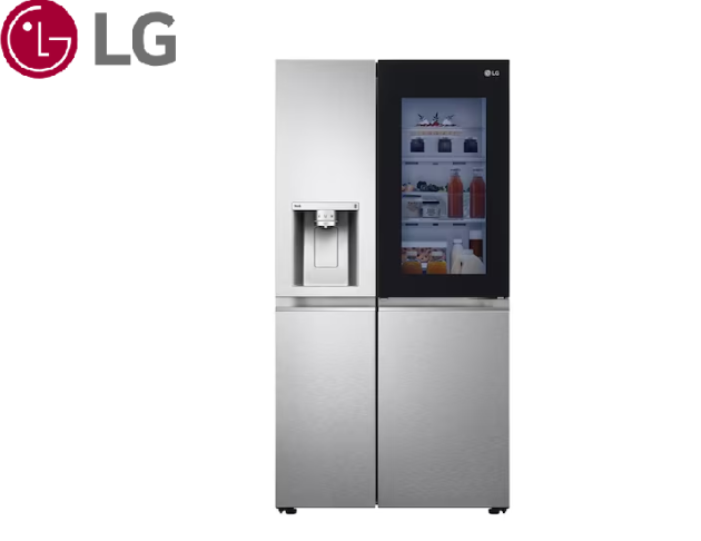 LG樂金-734公升 InstaView™ 敲敲看門中門冰球對開冰箱 (GR-QPLC82SS)