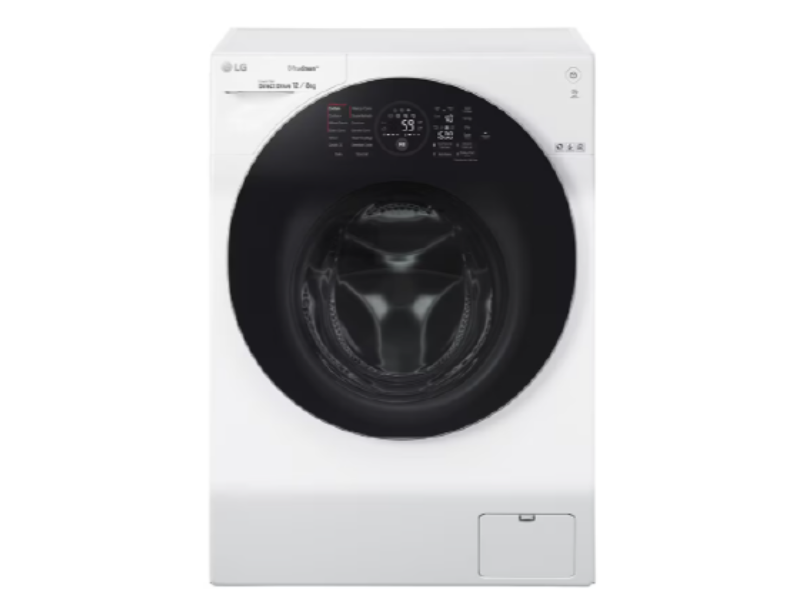 WD-S12GW WiFi極窄美型滾筒洗衣機(蒸洗脫烘) 冰磁白 / 12公斤