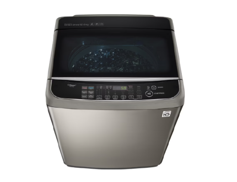 WT-SD129HVG 12公斤直立式洗衣機｜不鏽鋼銀｜蒸氣直驅變頻｜極窄版