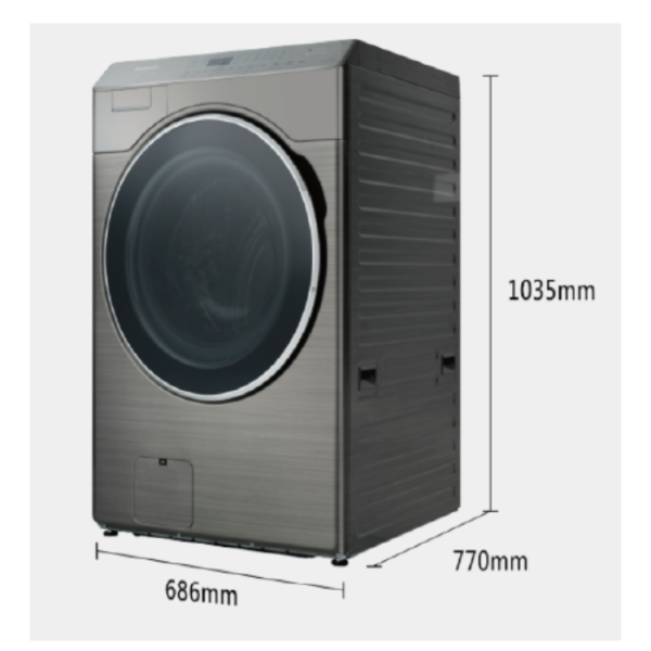 Panasonic國際 洗衣 19kg  乾衣 11kg 智能聯網系列 溫水滾筒洗衣機NA-V190RDH  水鑽白/炫亮銀