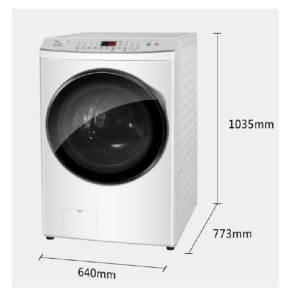 Panasonic國際洗衣 15kg  乾衣 10kg 高效抗菌系列 滾筒洗衣機 NA-V150MSH  冰鑽白