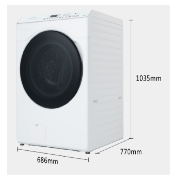 Panasonic國際 19kg 高效抑菌系列 溫水滾筒洗衣機 NA-V190RW  冰晶白