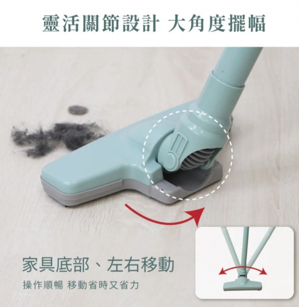 【KINYO】輕巧兩用直立吸塵器 綠色 (KVC-6225)