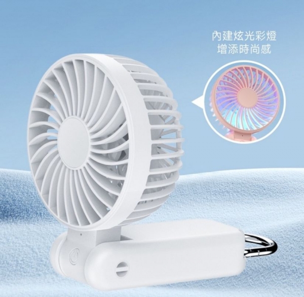 MeetMind USB充電可折疊/掛扣雙扇葉涼風扇