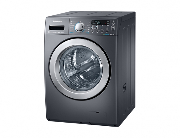 SAMSUNG 14公斤洗脫烘滾筒洗衣機(WD14F5K5ASG/TW)靛藍黑/亮麗白 2