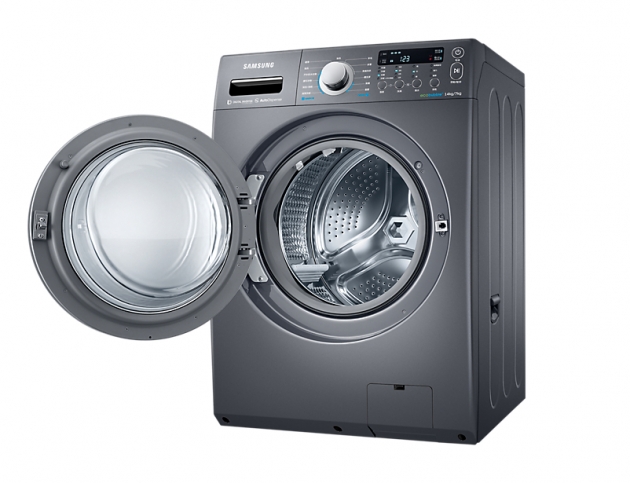 SAMSUNG 14公斤洗脫烘滾筒洗衣機(WD14F5K5ASG/TW)靛藍黑/亮麗白 4