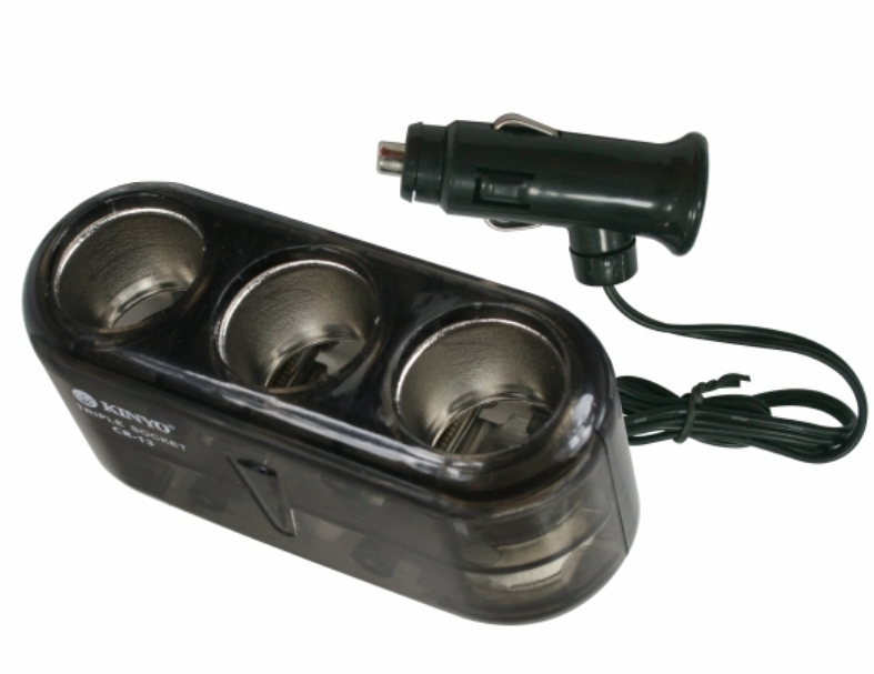 KINYU 3孔 汽車USB智能點煙器快充插頭