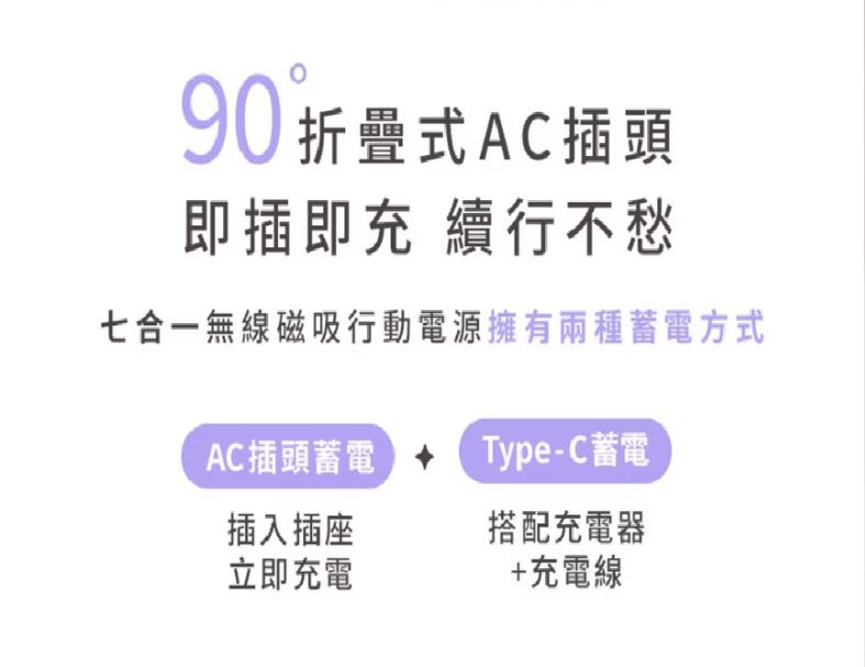 七合一 magsafe米沃 無線磁吸行動電源 10000mAh 一代