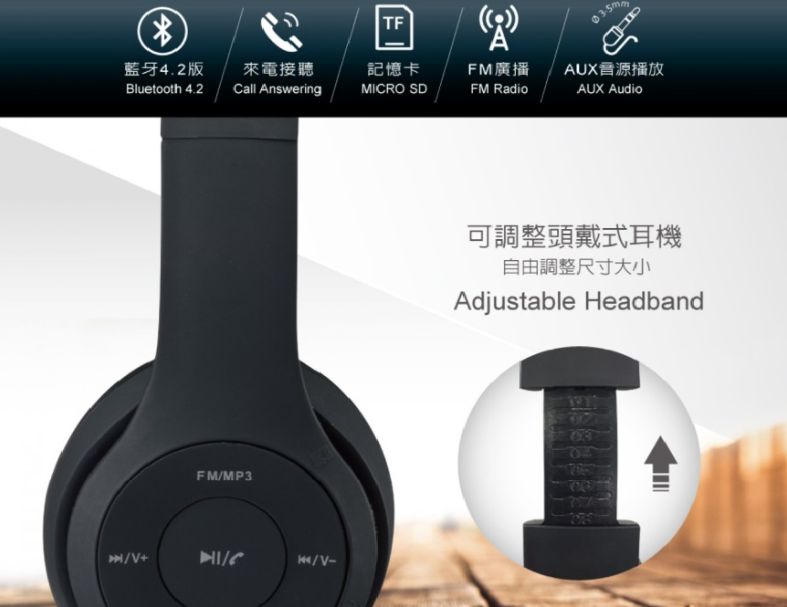 E-books S87 藍牙4.2無線摺疊頭戴式耳機