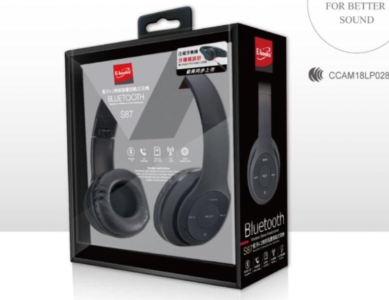E-books S87 藍牙4.2無線摺疊頭戴式耳機