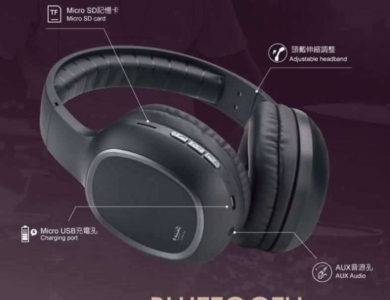 E-books S90 藍牙4.2無線重低音耳罩式耳機