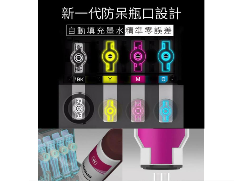 EPSON 003原廠墨水套裝、每瓶容量70ML