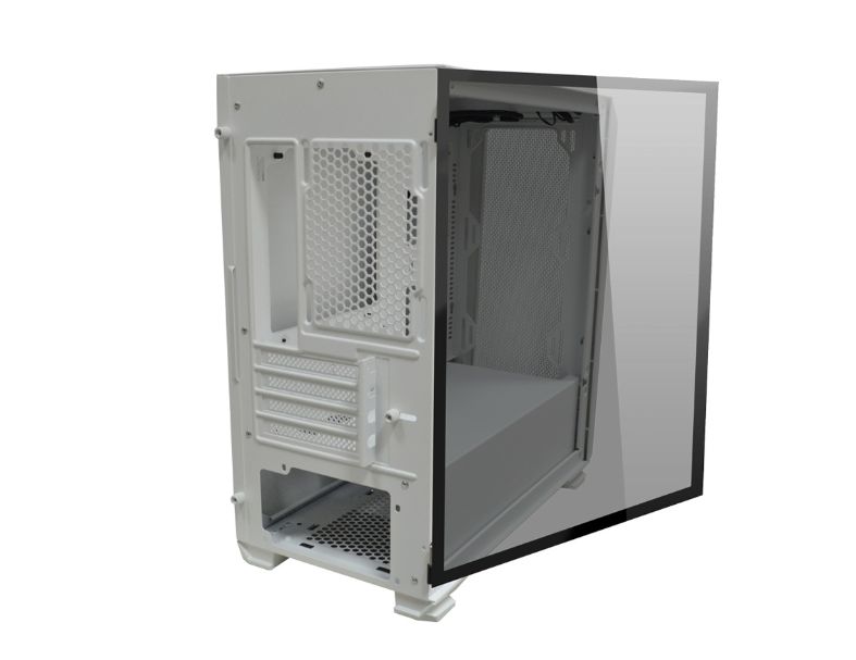 亞碩國際 M2 M-ATX機殼+3入風扇組 (粉/白)