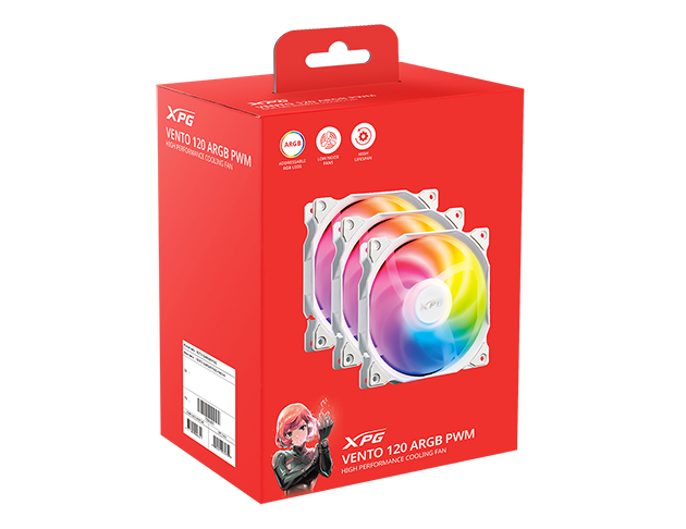 VENTO 120 ARGB PWM - 三入包 (白)