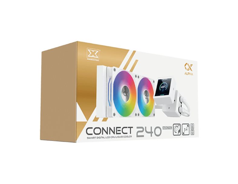 CONNECT 240 Arctic 數位顯示一體式水冷 (白/黑)