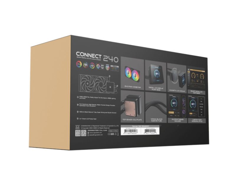 CONNECT 240 Arctic 數位顯示一體式水冷 (白/黑)