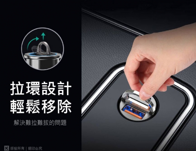 【Ktnet】PD30C 2埠隱藏式車用快速充電器30W灰色