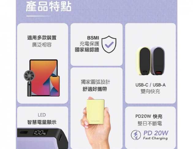 TOTOLINK T10000 Type-C 雙向快充行動電源