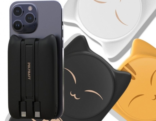 POLYBATT 療瘉貓 磁吸無線行動電源磁吸+22W自帶線行動電源10000mAh 四合一 萬能充Pro