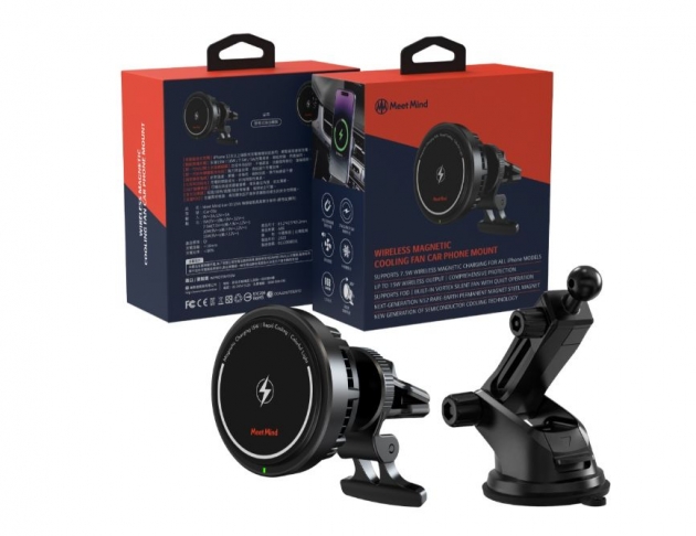 Magsafe 15W無線磁吸製冷散熱車架-iOS Android通用款/方形款/圓形款