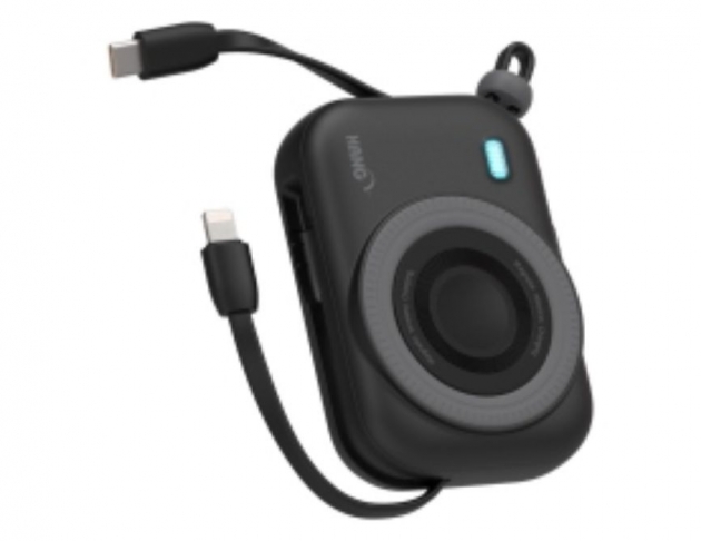 HANG-PD3C 無線磁吸自帶雙線10000mAh行動電源 七合一 自帶線 磁吸 行充 充電寶 掛繩