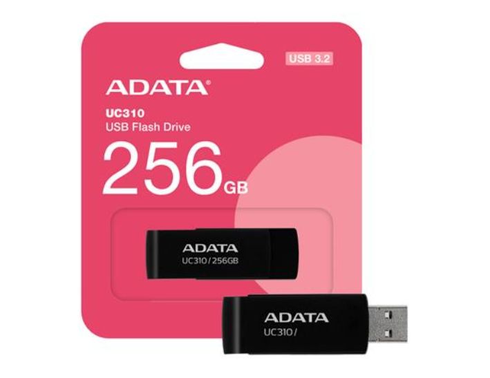 威剛 UC310 256GB USB3.2旋轉隨身碟 白 黑