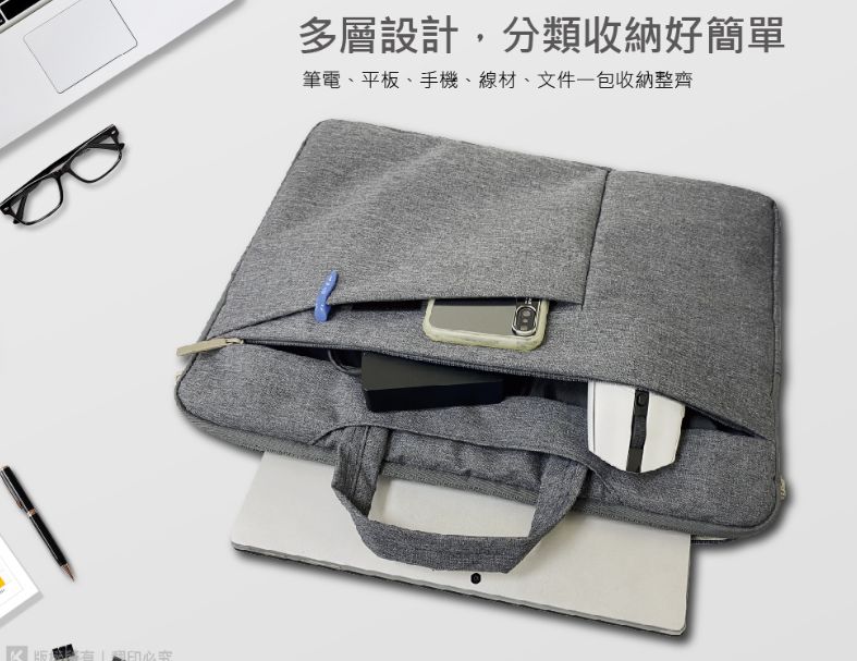 【KTnet】15.6吋 無印多功商務筆電包 蒂芬妮綠 筆電 15.6"手提+肩背多袋拉桿加厚防震防潑水商務包
