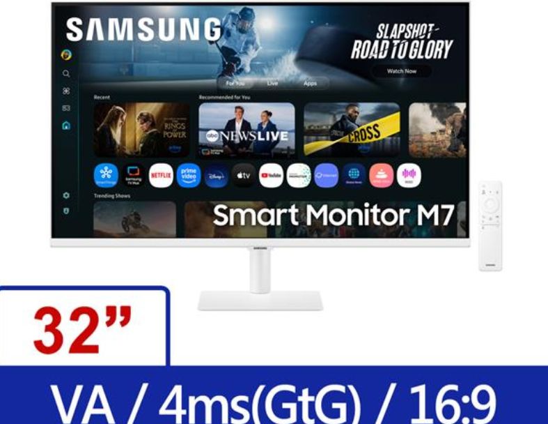 三星SAMSUNG S32FM703UC Smart Monitor M7 4K聯網螢幕/白色