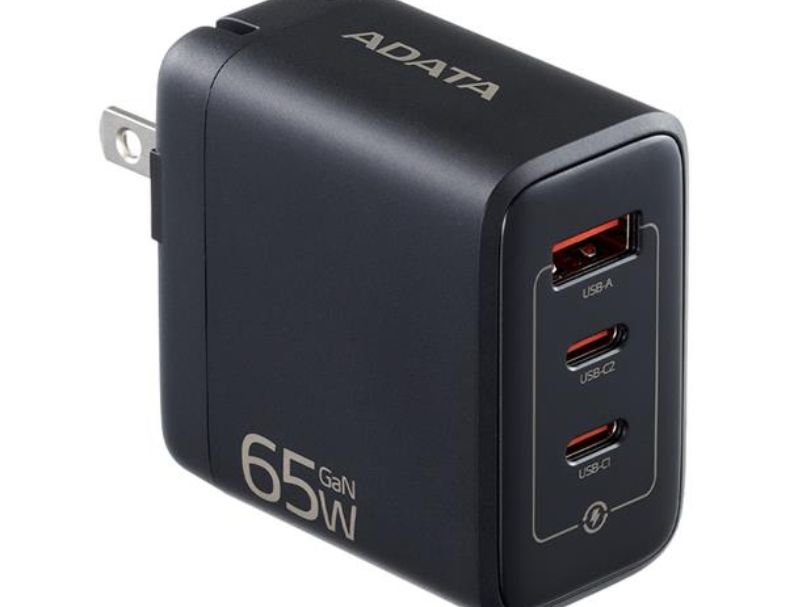 威剛65W GaN氮化鎵充電器(3孔) (白) (黑)