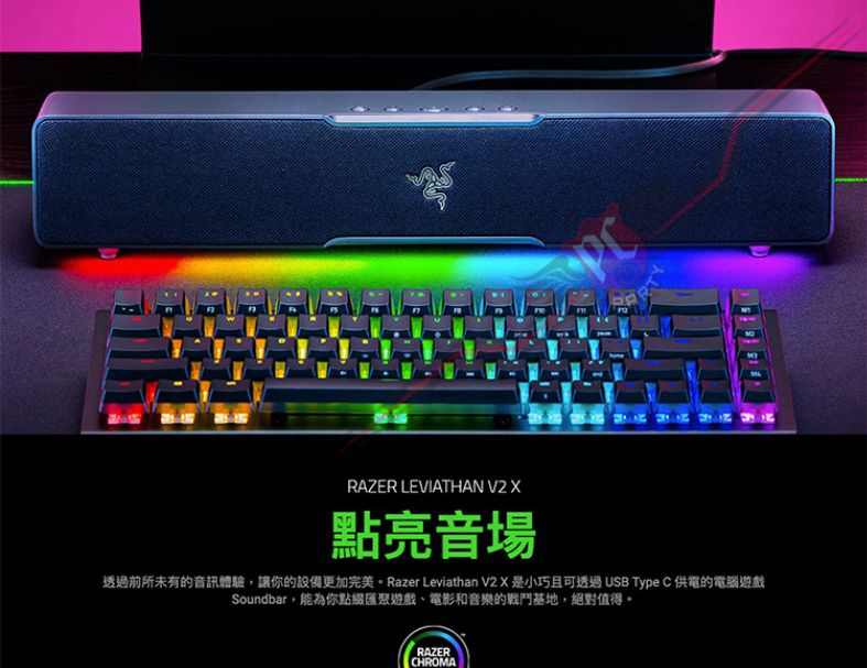 RAZER 雷蛇 LEVIATHAN V2X 利維坦巨獸喇叭多媒體喇叭