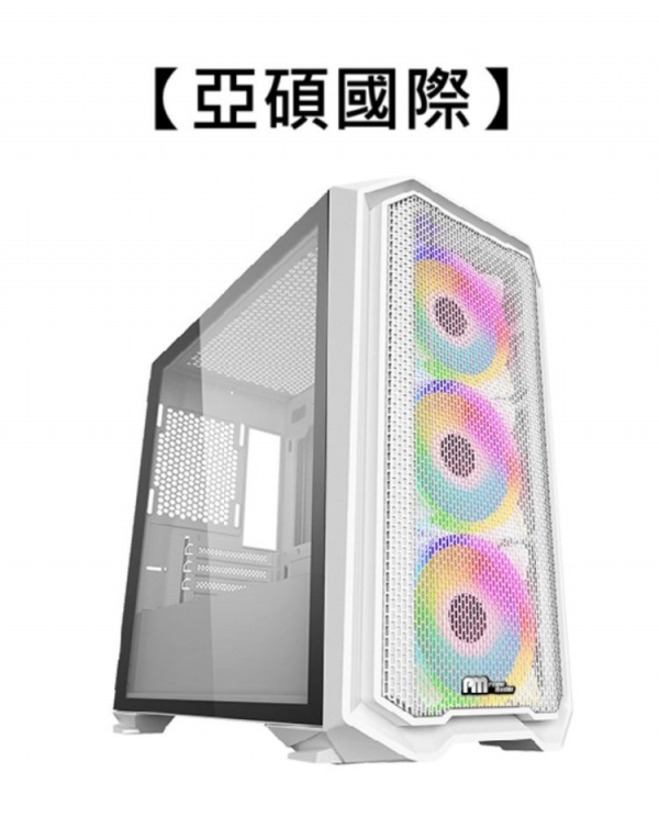 亞碩國際 M2 M-ATX機殼+3入風扇組 (粉/白)