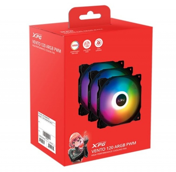 VENTO 120 ARGB PWM - 三入包 (黑)