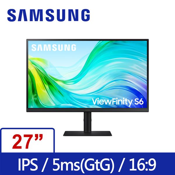 J0069434 三星SAMSUNG S27F612EAC ViewFinity S6 2K 100Hz旋轉升降創作者色彩專業螢幕