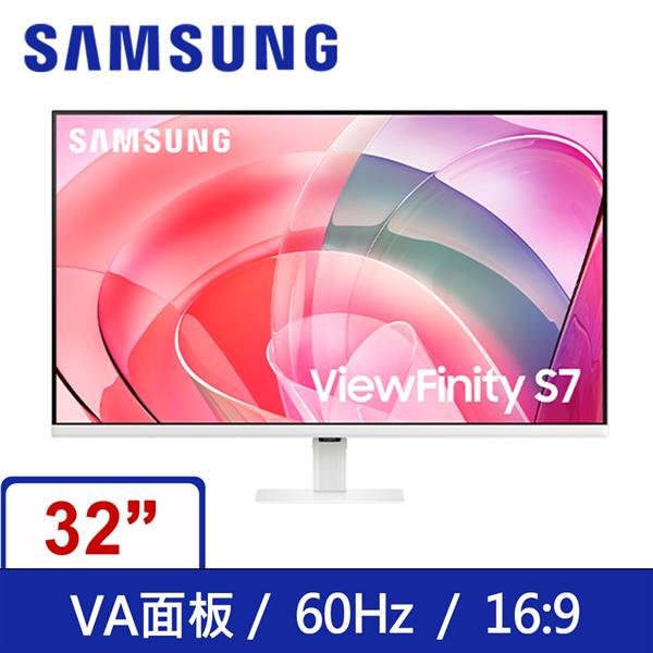 三星SAMSUNG S32D707EAC ViewFinity S7 4K創作者色彩專業螢幕(白色)