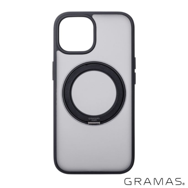 【Gramas】 Mag-O 360 支架防摔殼 iPhone 15  15Pro  15Pro Max 透明 黑