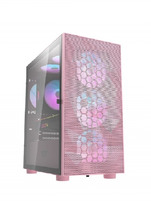 darkFlash DLM21 Mesh機箱-粉(含4風扇)