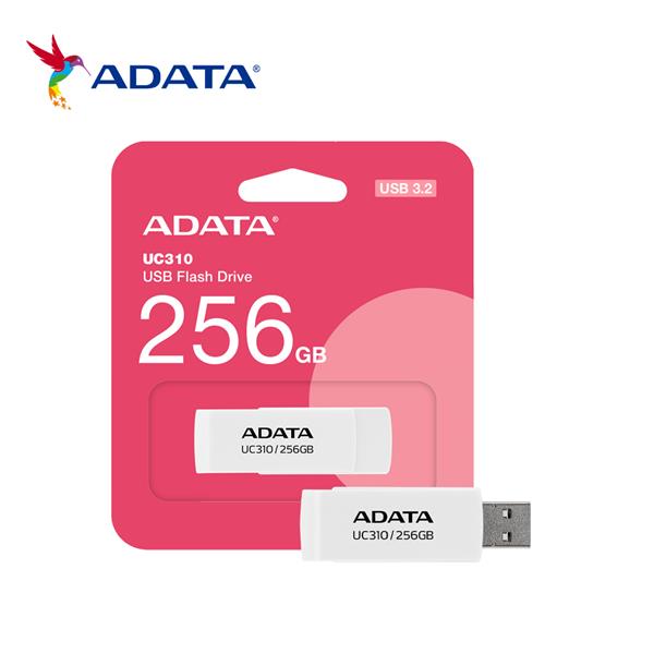 威剛 UC310 256GB USB3.2旋轉隨身碟 白 黑