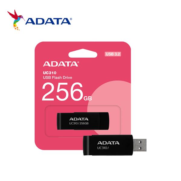 威剛 UC310 256GB USB3.2旋轉隨身碟 白 黑