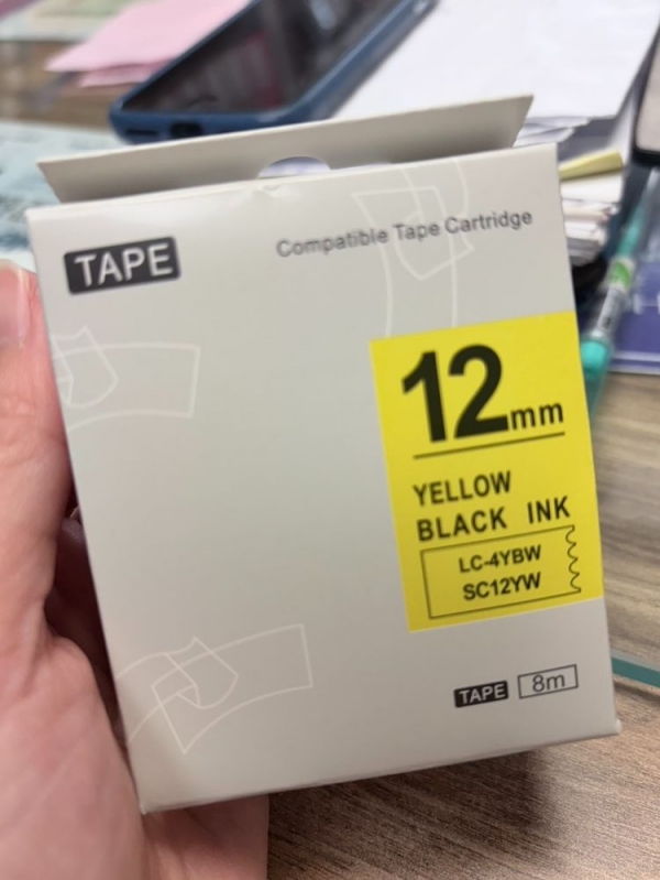 Epson相容標籤帶 12mm *8MM  副廠標籤帶/標籤帶色帶/標籤帶貼紙 