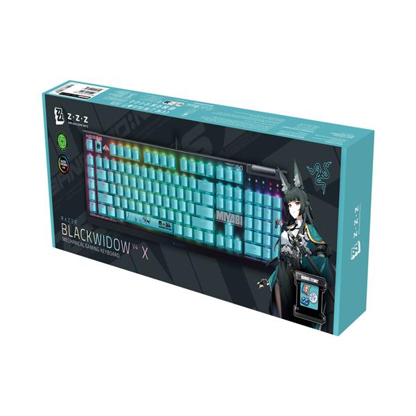 雷蛇Razer BlackWidow黑寡婦V4X【綠軸】蜘幻彩版有線機械式RGB鍵盤