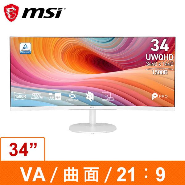 ? MSI PRO MP341CQW E12 34吋曲面螢幕 ?